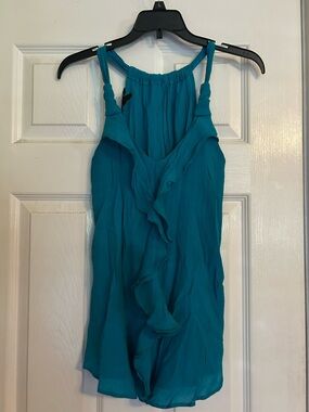 Bwear Teal Ruffle Halter Camisole